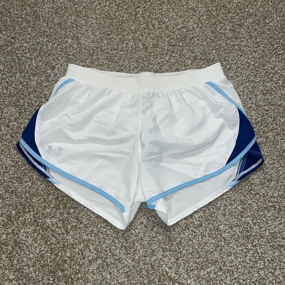 Under Armour - white & blue athletic shorts w/ tie waist